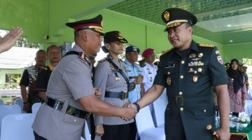 Sinergitas TNI-Polri Menguat, Kapolres Simalungun Hadiri Penutupan Dikmaba 595 Prajurit TNI-AD