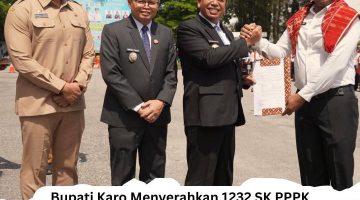 Bupati Karo Menyerahkan 1232 SK PPPK Paruh Waktu di Lingkungan Pemerintah Kabupaten Karo