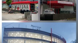 


Foto: Gedung pada saat pengujian kelayakan operasional pada Maret 2018. Commissioning Test (tahap yang sangat krusial sebelum sebuah gedung resmi dibuka atau digunakan) dan Gambar peresmian gedung Telkom Witel dan Tsel Kota P. Siantar Tahun 2018.