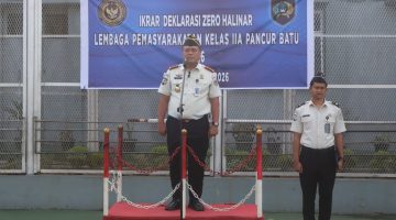 Kalapas Pimpin Apel Ikrar Deklarasi Zero HALINAR, Komitmen Lapas Pancur Batu Wujudkan Pemasyarakatan Bersih dan Berintegritas