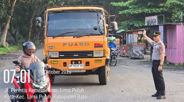 Polres Batu Bara Gelar Strong Point Pagi, Lancarkan Arus Lalu Lintas dan Amankan Aktivitas Masyarakat