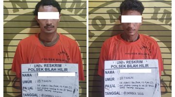 Dua Warga Desa Negeri Lama Seberang Diamankan Team Unit Reskrim Polsek Bilah Hilir, Sabu 1,35 Gram Turut Disita.