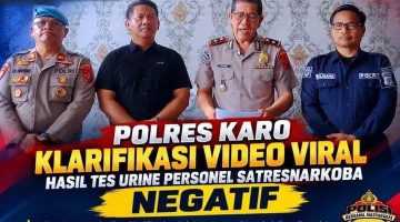 Polres Karo Klarifikasi Video Viral, Hasil Tes Urine Personel Satresnarkoba Negatif
