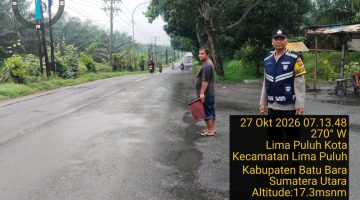 Kapolres Batu Bara Pimpin Strong Point Pagi, Personel Atur Lalu Lintas di Titik Rawan