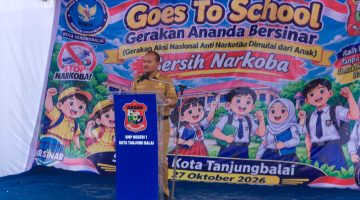 Wali Kota Tanjungbalai Dukung Kegiatan ANANDA BERSINAR Goes To School, Wujudkan Generasi Emas Tanjungbalai Yang Sehat, Cerdas dan Bersih Dari Narkoba