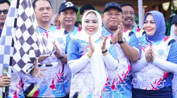 Antusias Ribuan Warga Panai Tengah Padati Kegiatan Jalan Santai Semarakkan HUT Pemkab Labuhanbatu ke-81.